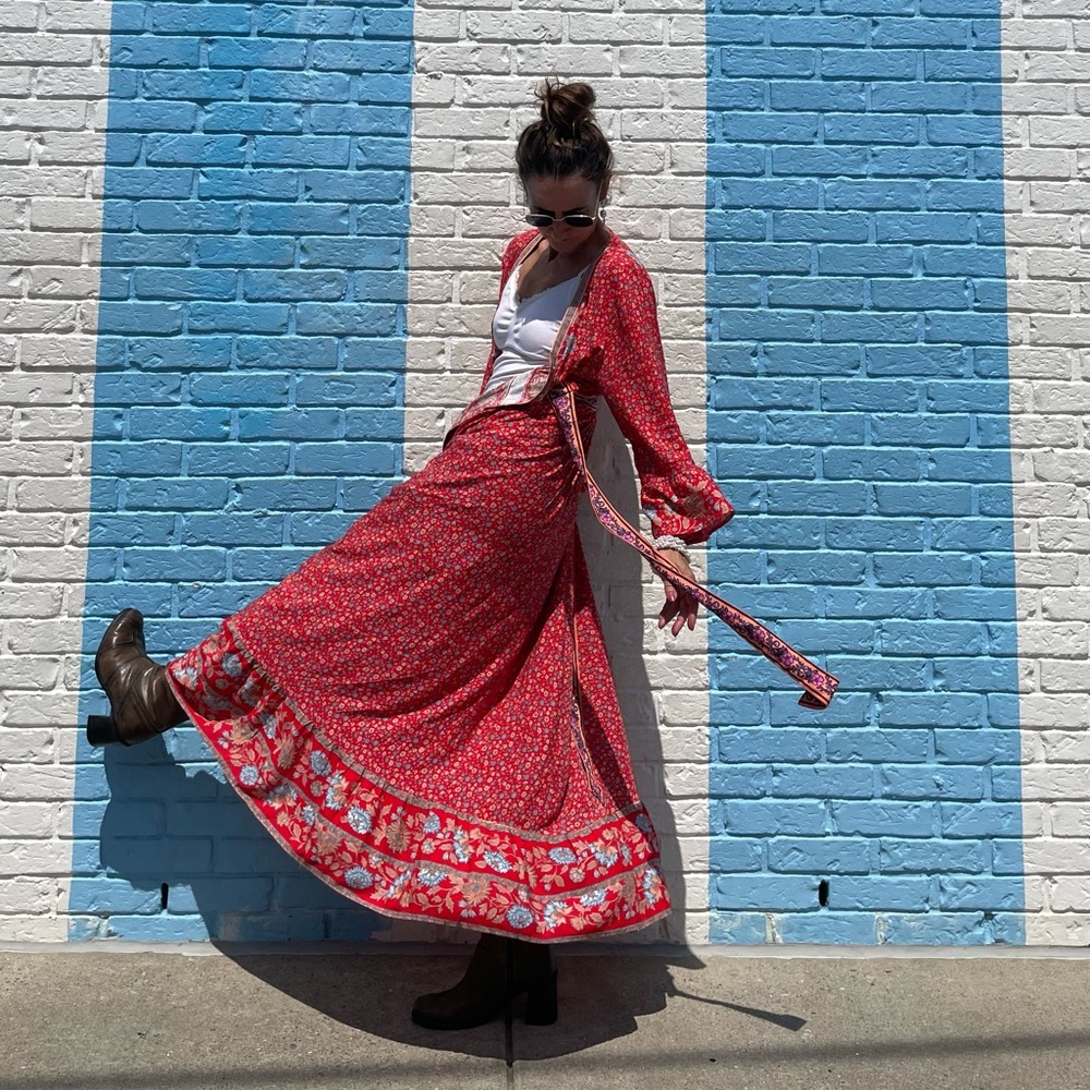 New Red Light Kimono Style outerwear